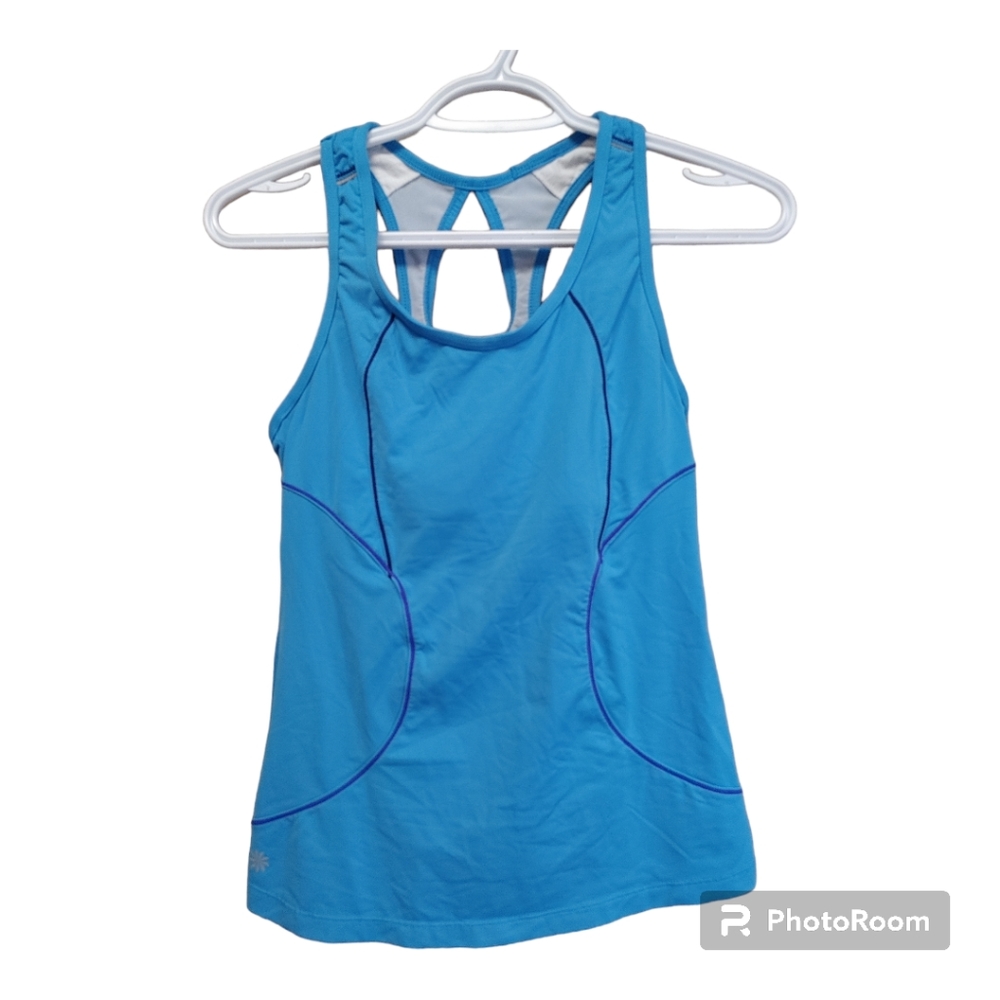 ATHLETA Blue Fitness Running Tank Top Size Small